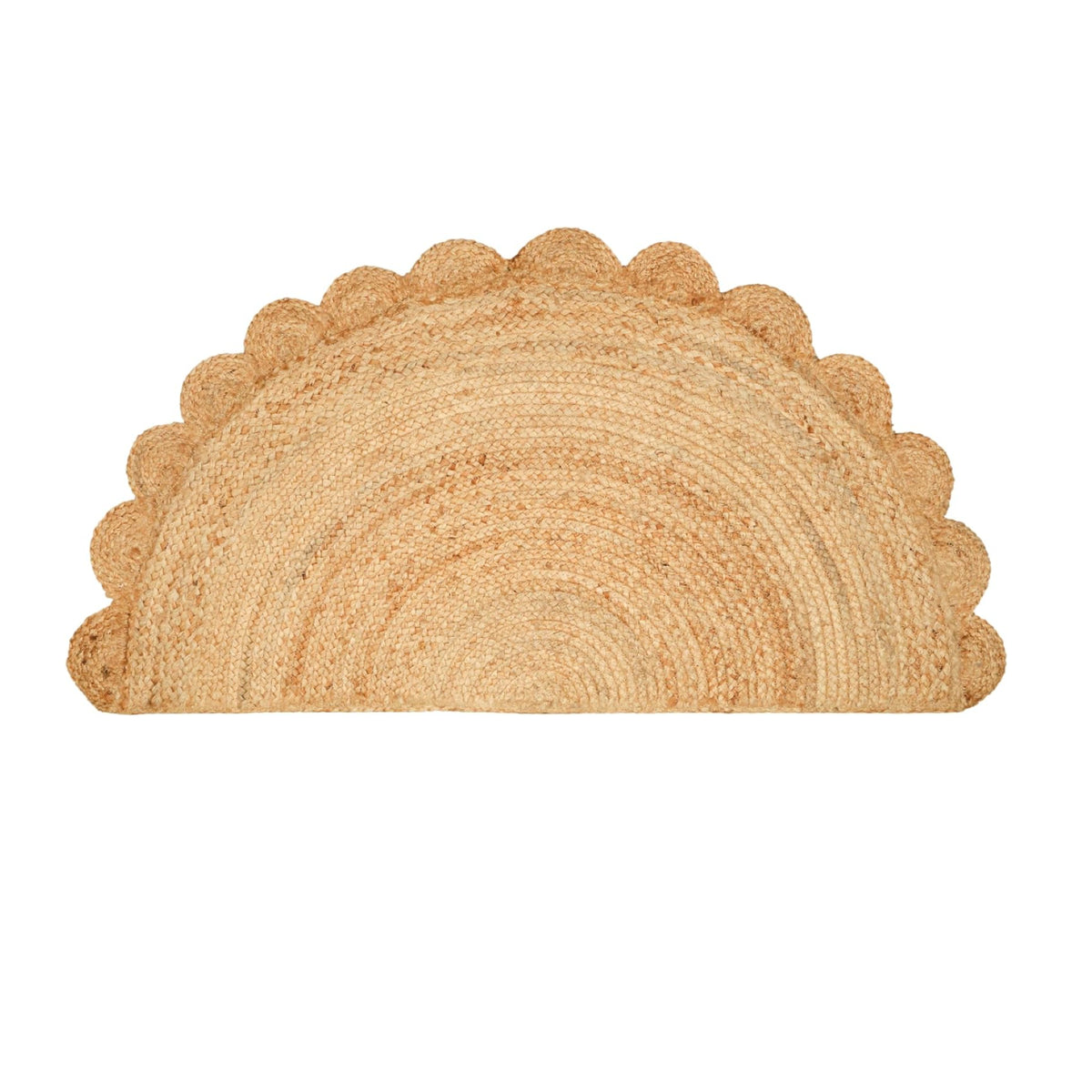 Half Round Scalloped Entryway Rug for Front Doom, Half Moon Scalloped Rug Doormat