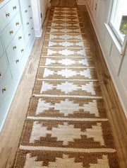 Braided Jute Runner for Hallway Entryway Custom Size Stair Runner Carpet