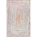 Heavy Duty Braided Rug, Multicolor Cotton Rug, Handwoven Cotton Rug, Chindi Rug