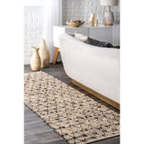 Loomed Jute Runner for Hallway, Natural Fiber Runner, Runner Rug for Kitchen