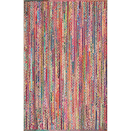 Braided Cotton Rug, Cotton Jute Rug, Handwoven Cotton Rug, Natural Fiber Rug