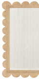 White Scalloped Rug Scallop Jute Rug Custom Rug Natural Jute Area Rug