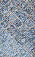 Denim Jute Rug, Denim Rug Carpet, Natural Fiber Rug, Rug for Living Room