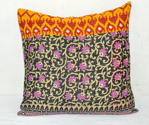 24X24 inches decorative accent pillows kantha cushion covers bed room pillows