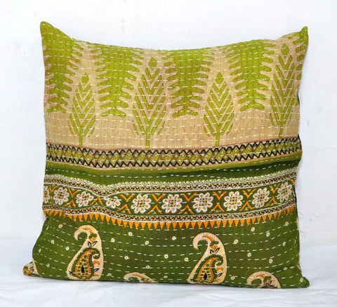 24X24 inches sofa cushion and pillow covers vintage kantha pillows
