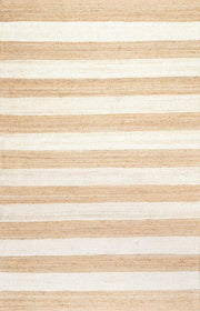 White Area Rug, Striped Pattern Rug, Natural Fiber Rug, Jute Area Rug Carpet