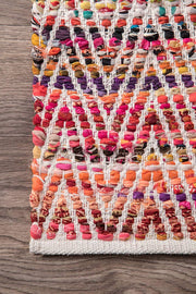 Loomed Cotton Rug, Cotton Area Rug, Handwoven Rug, Braided Cotton Rug Carpet