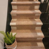 Hemp Runner Treads for Wooden Stairs Non Slip Jute Carpet Runner for Stairs