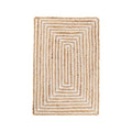 White Natural Jute Rug, Psychedelic Pattern Rug, Long Hallway Runner, Custom Jute Carpet Runner