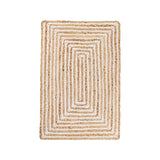 White Natural Jute Rug, Psychedelic Pattern Rug, Long Hallway Runner, Custom Jute Carpet Runner
