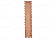 2.6'x20' Jute Scalloped Runner for Hallway Braided Jute Runner for Kitchen 3'x8'