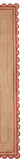 2.6'x20' Jute Scalloped Runner for Hallway Braided Jute Runner for Kitchen 3'x8'