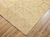 Natural Sisal Braided Area rug, Square Boxes Jute Rug, Tiles Jute Area Rug