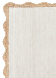 Scalloped Rug Wavy Scallop Rug Wavy Border Scalloped Rug Jute Area Rug