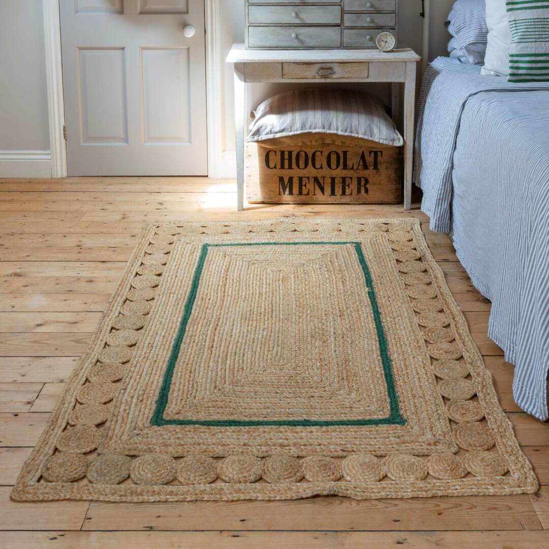 Natural Jute Carpet Runner Handbraided Seagrass Area Rug for Living Room