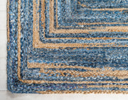 Handwoven Rug, Denim Rug, Tufted Area Rug, Denim Jute Rug, Natural Fiber Rug