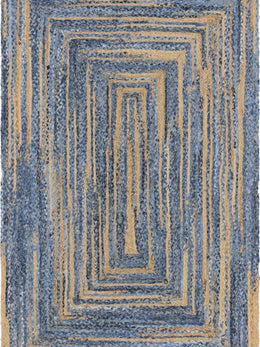 Handwoven Rug, Denim Rug, Tufted Area Rug, Denim Jute Rug, Natural Fiber Rug