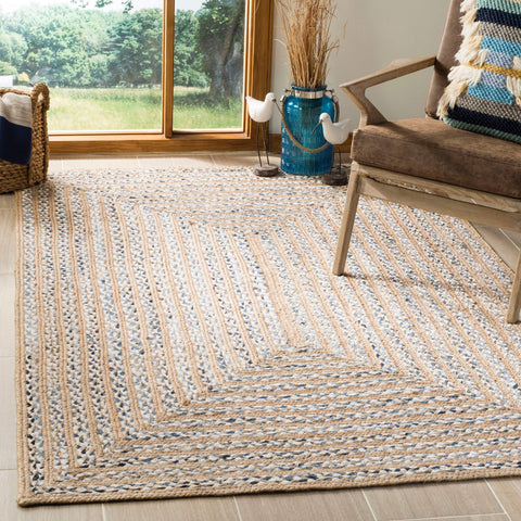 4 X 6 Braided Denim Jute Living Room Rugs ON SALE