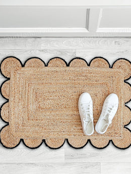4X8 Jute Scalloped Rug 3X30 Hallway Runner 15X17 Oversize Jute Rug