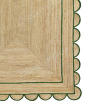 Square Scallop Rug Natural Jute Rug - Scalloped Runner Carpet