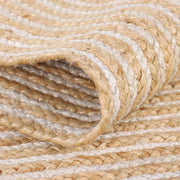 White Natural Jute Rug, Psychedelic Pattern Rug, Long Hallway Runner, Custom Jute Carpet Runner