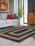 4'x6' Contemporary Rug for Living Room Hemp Jute Runner For Hallway 2.6'x14'