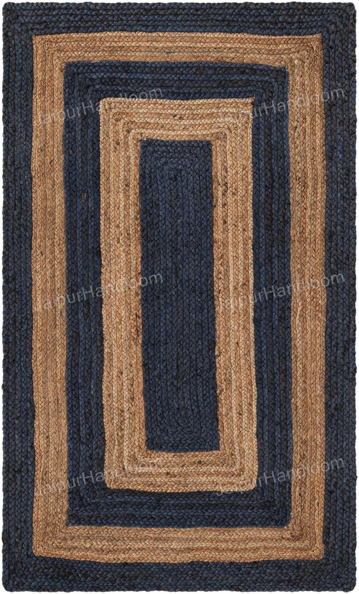 4'x6' Contemporary Rug for Living Room Hemp Jute Runner For Hallway 2.6'x14'