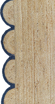 5X8 Scalloped Jute Rug 2.5X20 Hallway Runner Scalloped Bathroom Rug 2X6