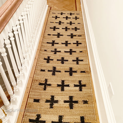 Seagrass Runner Carpet for Wooden Steps Non Slip Jute Stair Rug Treads