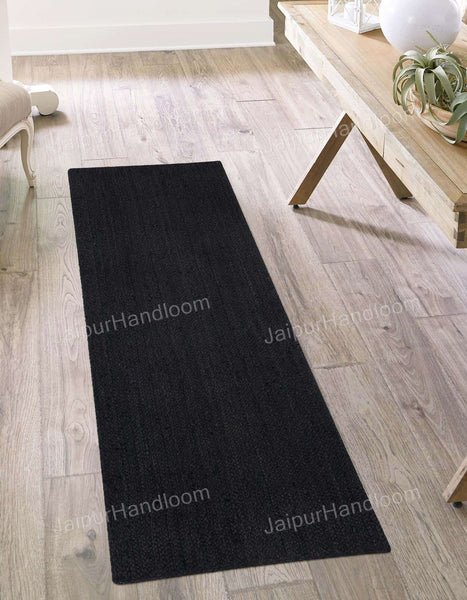 Black Jute Runner Rug 2'x14' for Hallway/Entryway Seagrass Stair Runner 2.6'x20'