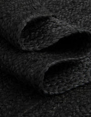 Black Oval Rug 6'x8' for Living Room Hemp Jute Oval Area Carpet 9'x12'