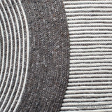 Black & White Oval Rug Natural Fiber Oval Carpet 4'x6' Hemp Jute Oval Doormats