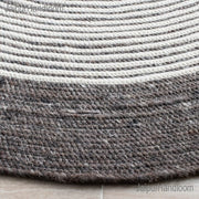 Black & White Oval Rug Natural Fiber Oval Carpet 4'x6' Hemp Jute Oval Doormats