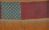 indian hand stitched kantha quilt blanket