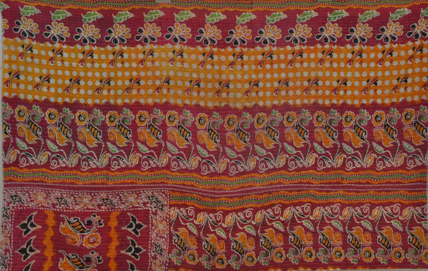 twin size kantha throw blanket