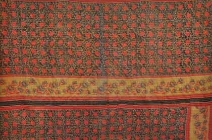 twin size kantha bed cover