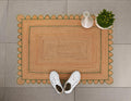 Braided Jute Doormat Emerald Green Scalloped Jute Rug Runner