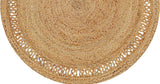 Braided Jute Farmhouse Round Rug for living room, dining room