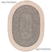 Braided Jute Oval Rug 8'x10' Psychedelic Jute Rug Seagrass Oval Rug Carpet 