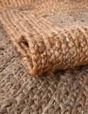 Brown Oval Jute Rug 5'x7' for Living Room Seagrass Oval Rug for Bedroom