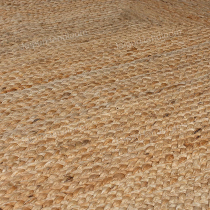 Contemporary Area Rug 8'x8' Natural Fiber Rug 7'x9' Braided Jute Runner 2'x18'