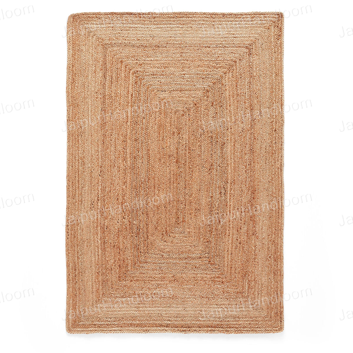 Contemporary Area Rug 8'x8' Natural Fiber Rug 7'x9' Braided Jute Runner 2'x18'