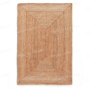 Contemporary Area Rug 8'x8' Natural Fiber Rug 7'x9' Braided Jute Runner 2'x18'