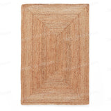 Contemporary Area Rug 8'x8' Natural Fiber Rug 7'x9' Braided Jute Runner 2'x18'