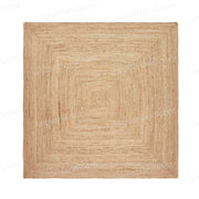 Contemporary Area Rug 8'x8' Natural Fiber Rug 7'x9' Braided Jute Runner 2'x18'