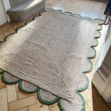 Custom Size Scalloped Jute Rugs 10'x10' Jute Scallop Rug for living Room