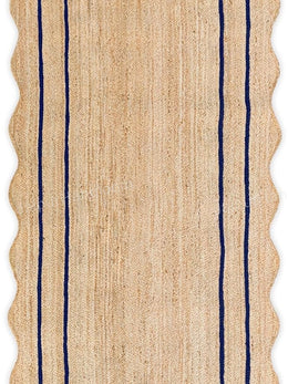 Custom Size Scalloped Runner Wavy Scalloped Edge Rug Seagrass Carpet Rugs