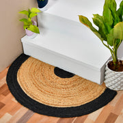 Half Round Jute Rug, Half Moon Door Mat, Half Circle Round Rug for Front Door