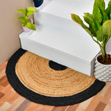 Half Round Jute Rug, Half Moon Door Mat, Half Circle Round Rug for Front Door
