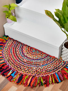 Half Round Jute Rug | Half Moon Doormat | Half Circle Doormat | Welcome Doormat